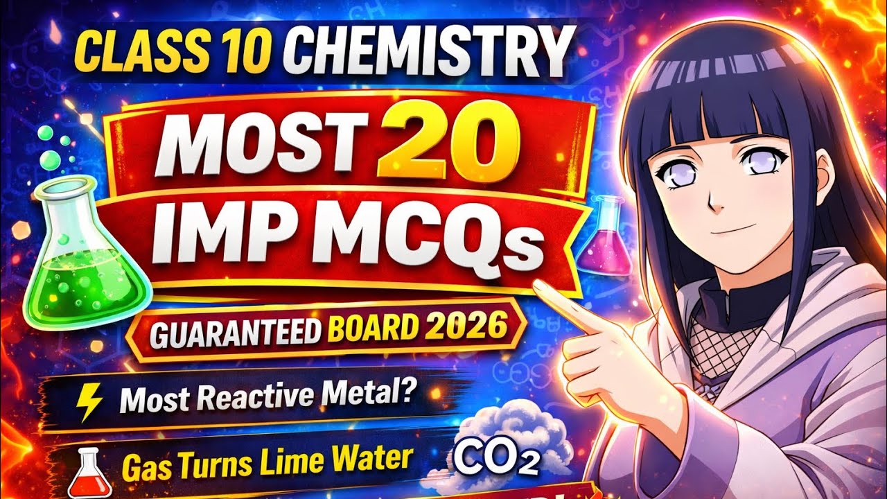 Most Important 20 MCQs Class 10 Chemistry 🔥 Guaranteed Board 2026 | With Explanation