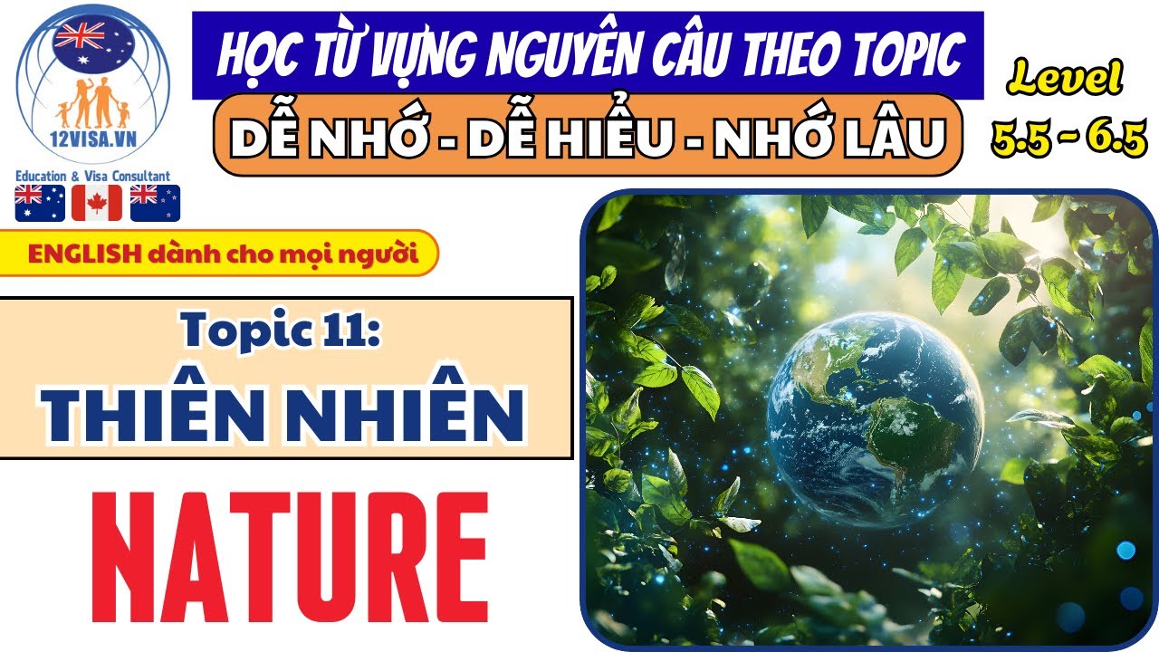 IELTS 5.5 – 6.5 Vocabulary – Topic 11: Nature