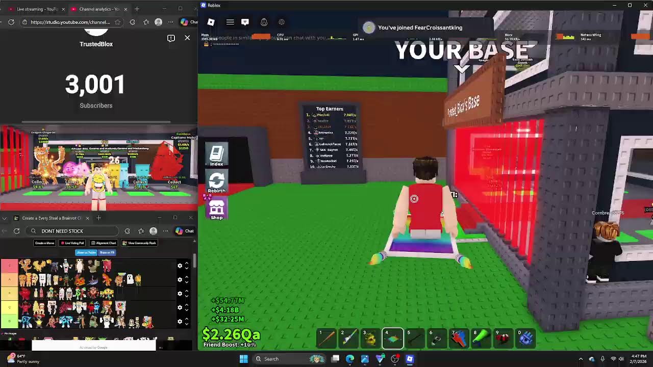 STEAL A BRAINROT HIGH TIER TRADING