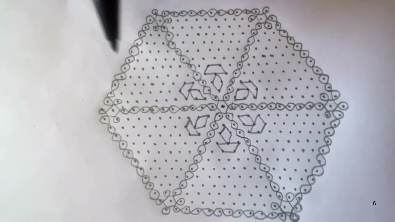 # 1345 very easy and simple lamp 🪔 design kolam by using 25 to 13 middle dots 