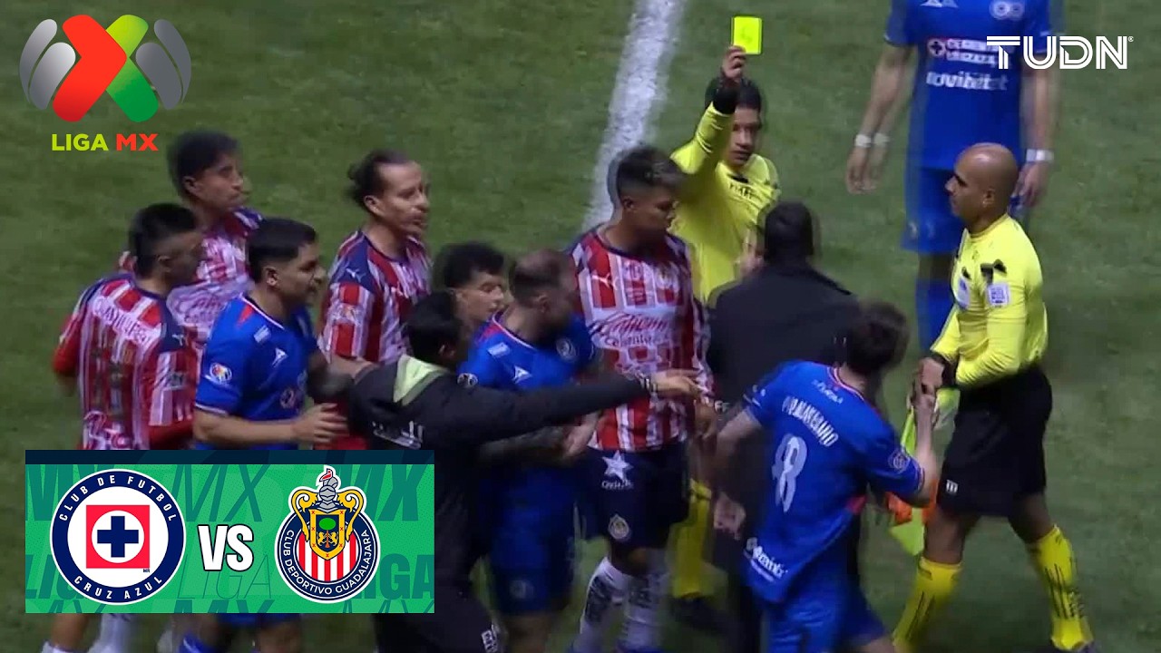 Inicia calientito el partido: hay EMPUJONES - Cruz Azul vs Chivas | Liga MX - J7 Clausura 2026