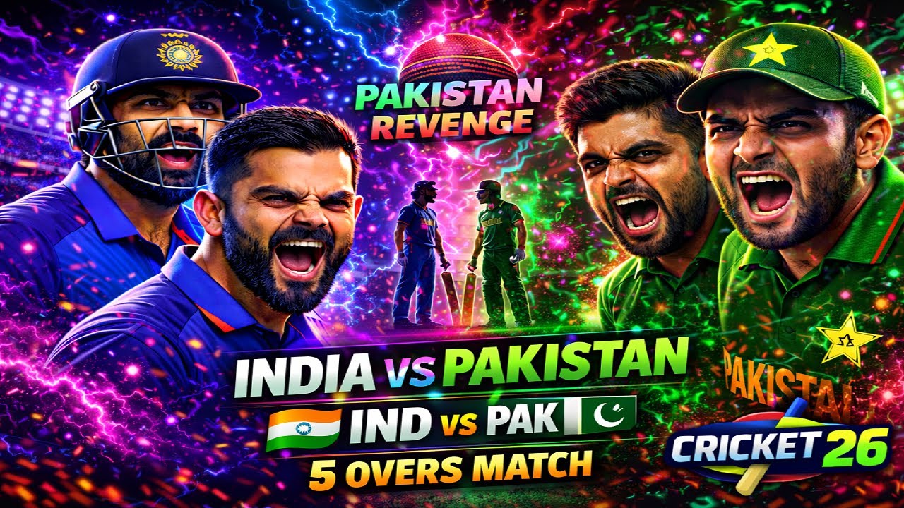 INDIA 🇮🇳 VS PAKISTAN 🇵🇰 | PAKISTAN REVENGE 🔥 | 5 OVERS MATCH | CRICKET 26