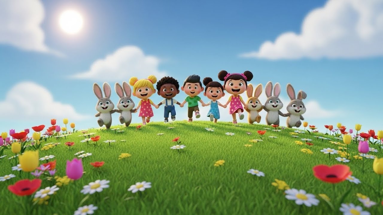 Little Bunny Hop-Hop | Fun Kids Song & Cute Cartoon Video