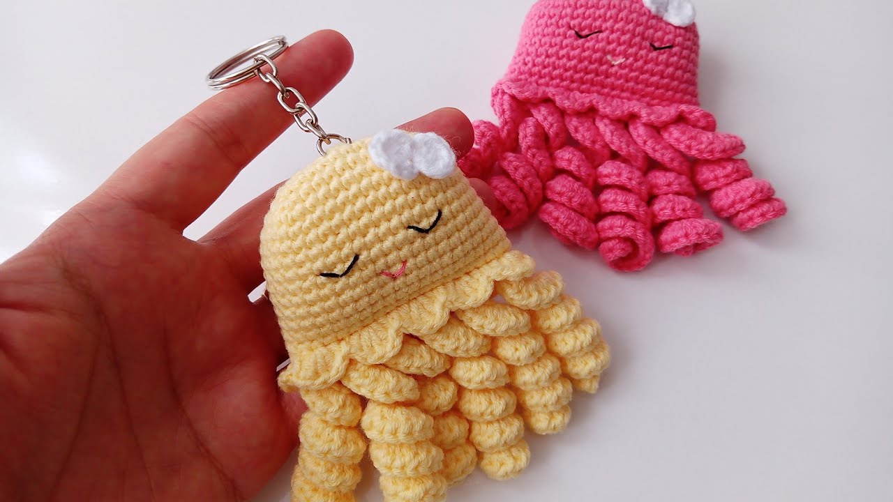 Amigurumi Ahtapot Anahtarlık Yapımı 🐙 | English Pattern