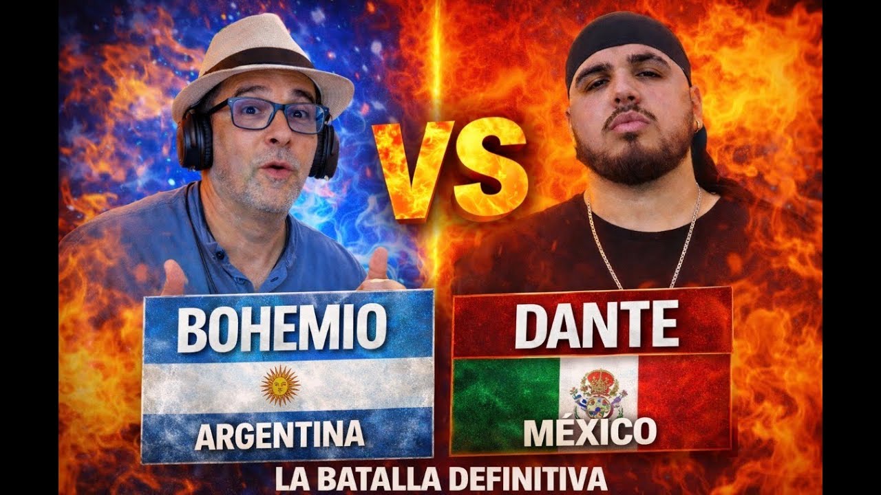 BOHEMIO VS DANTE BATALLA  ESCRITA CON RIMAS PERSONALES CALAMBURES RIPIOS Y RETRUECANOS