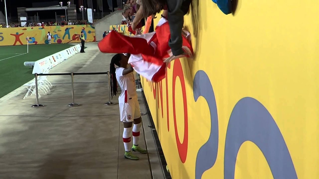 Team Canada Kadeisha Buchanan taking photos with fans July 11 Pan Am
