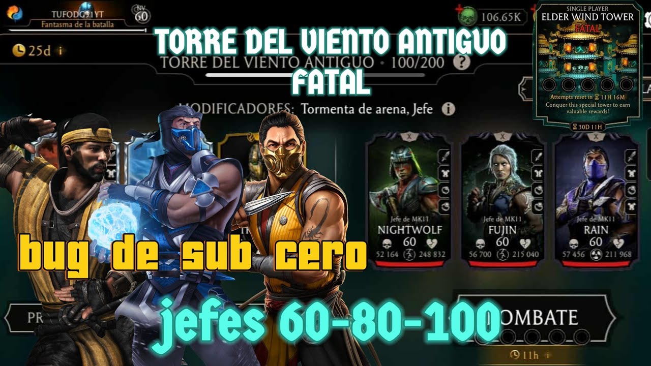 TORMENTA DE ARENA MUY MOLESTA😡TORRE DEL VIENTO ANTIGUO FATAL JEFES 60-80-100