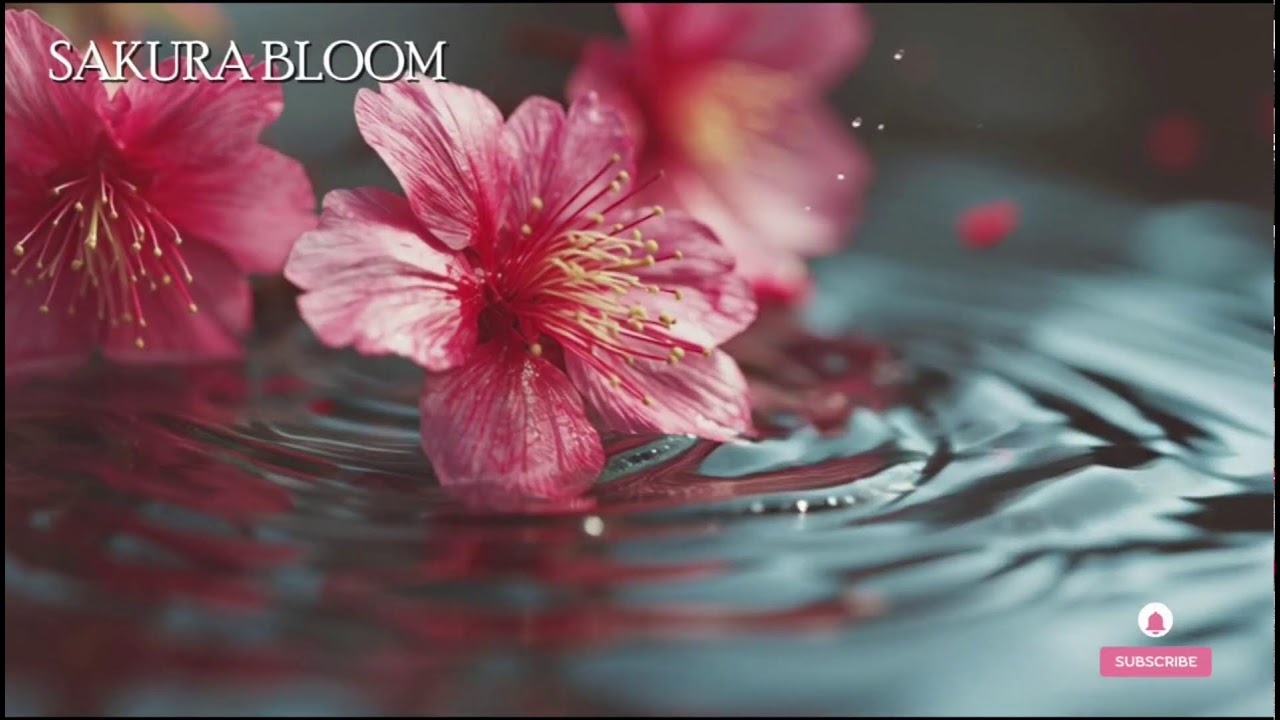 🔴 桜ブルーム – 癒しのピアノと日本の自然音 | 瞑想と安眠の音楽 Healing piano + nature sounds Jepang.