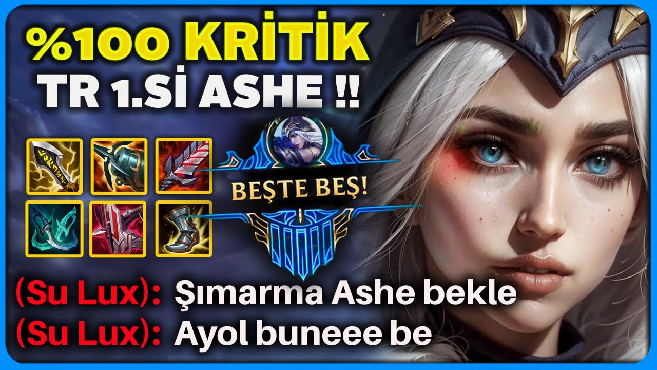 KIZ BENİM TR 1.Sİ ASHE OLDUĞUMU BİLMİYORDU !! 48 KİLL PENTA %100 KRİTİK ASHE !!