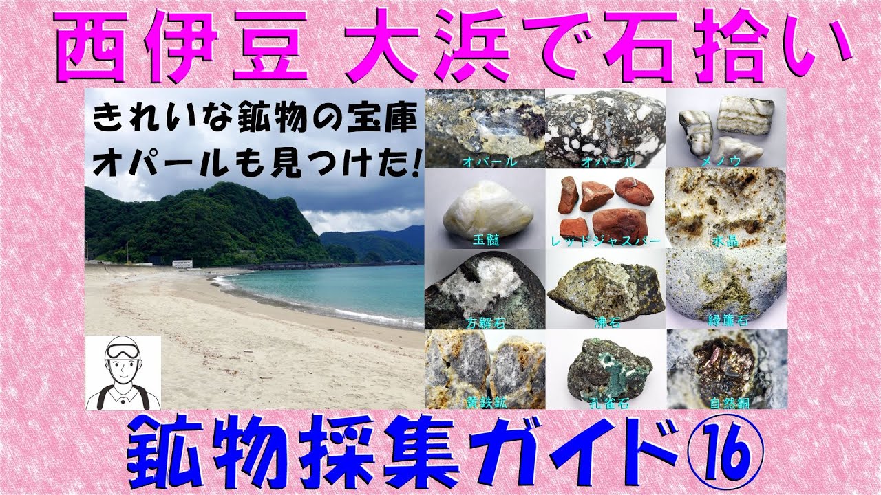 鉱物の部屋64 西伊豆 大浜で石拾い