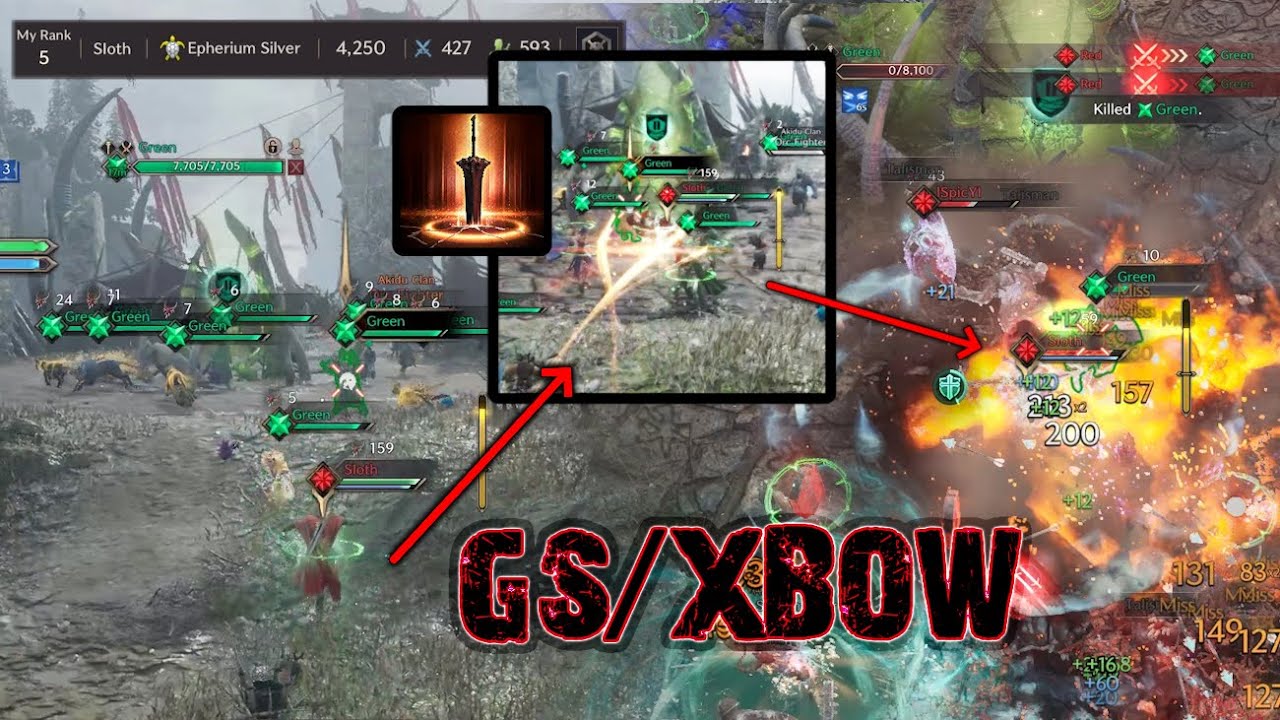 Throne and Liberty: Rank 5 Kills, Greatsword Crossbow | Hyperboost Server 1 - Dominion Akidu Valley