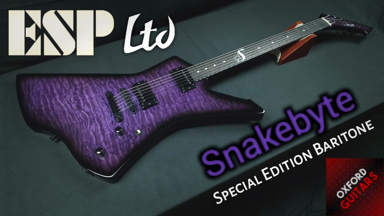 ESP LTD Snakebyte Special Edition Baritone James Hetfield Signature guitar close up video