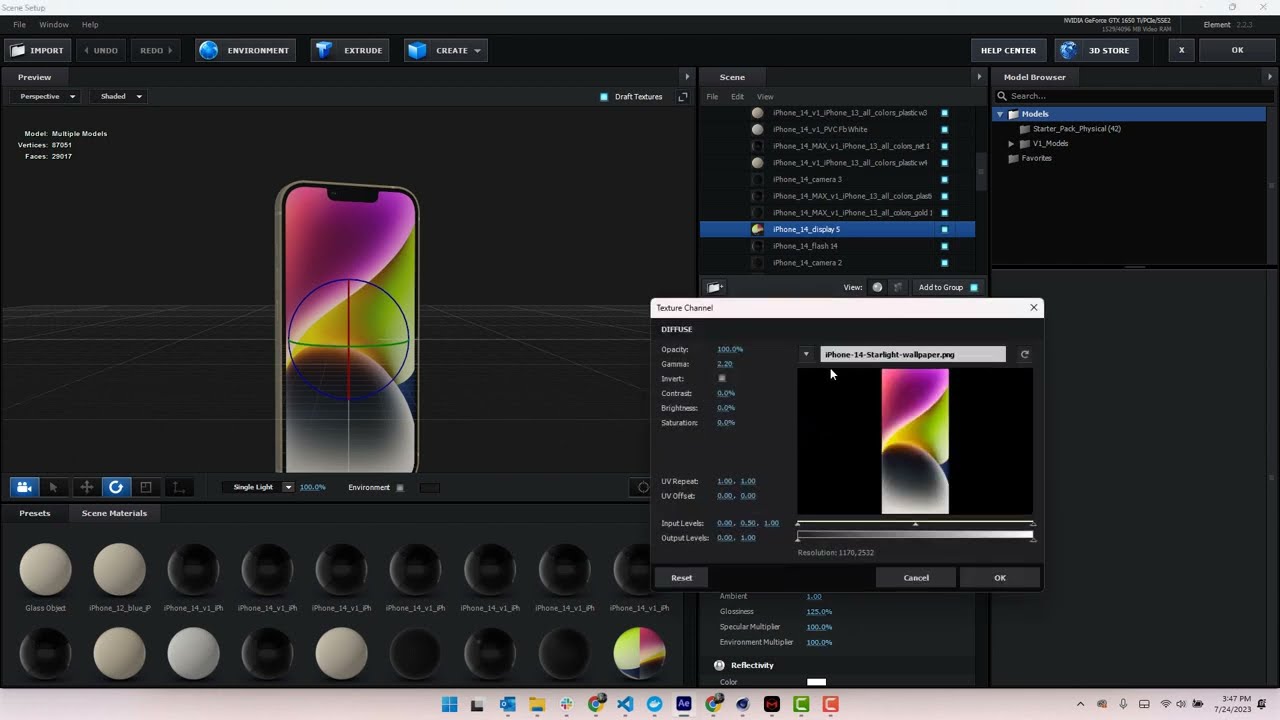 Work with a 3D IPhone Model in Element 3D