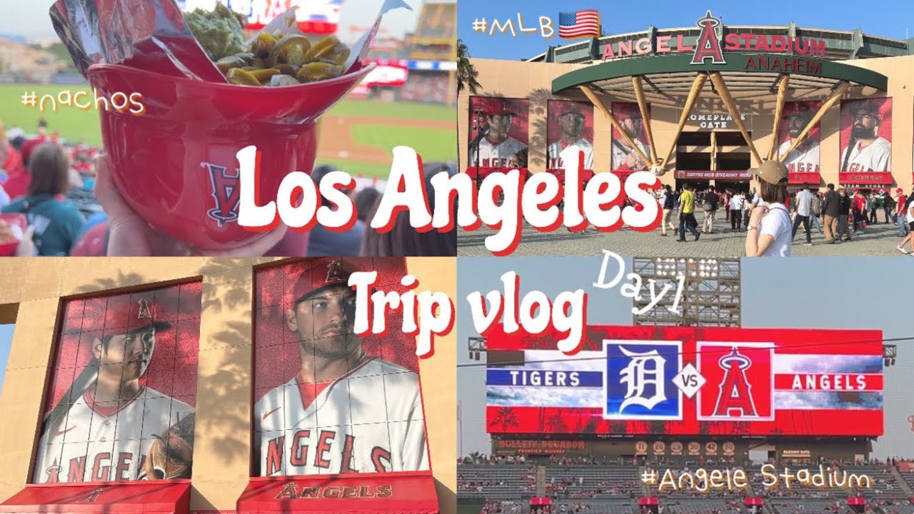 【LA vlog🇺🇸】アメリカ旅行 Day1 | エンゼルスで野球観戦🏟️ | 海外のスーパーでお買い物🍭