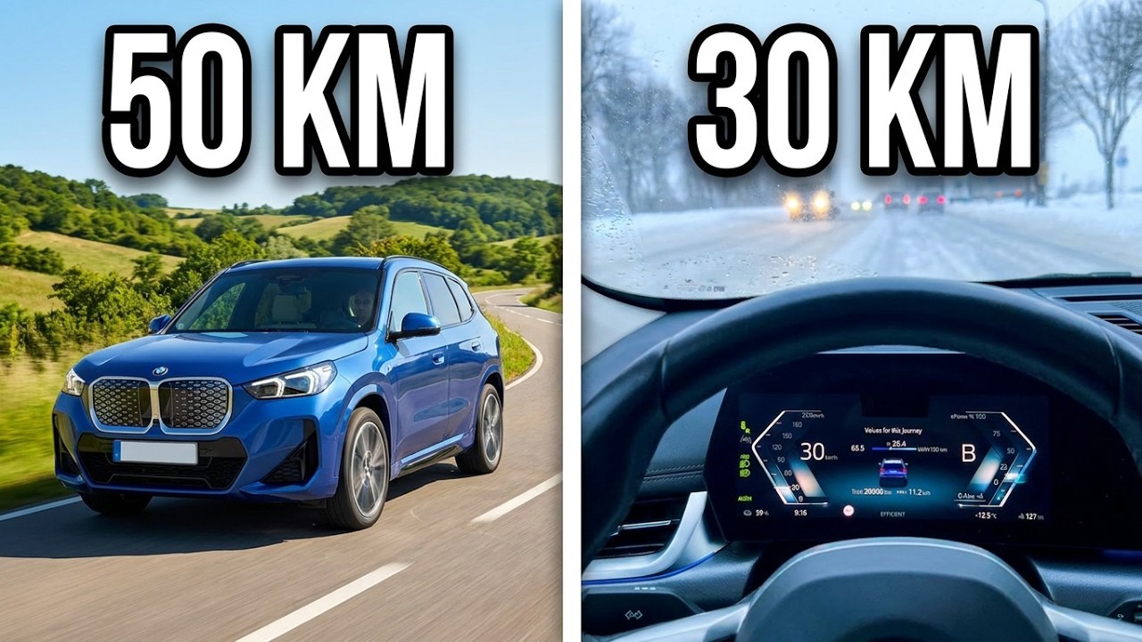 Тест BMW iX1 в мороз: 16% заряда за 30 км. Это нормально?