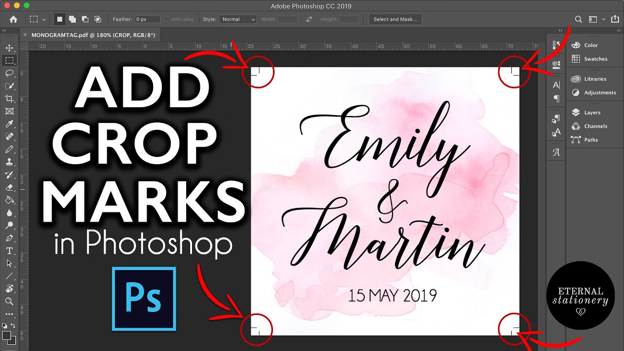 Как добавить метки обрезки и обреза в Adobe Photoshop | Eternal Stationery