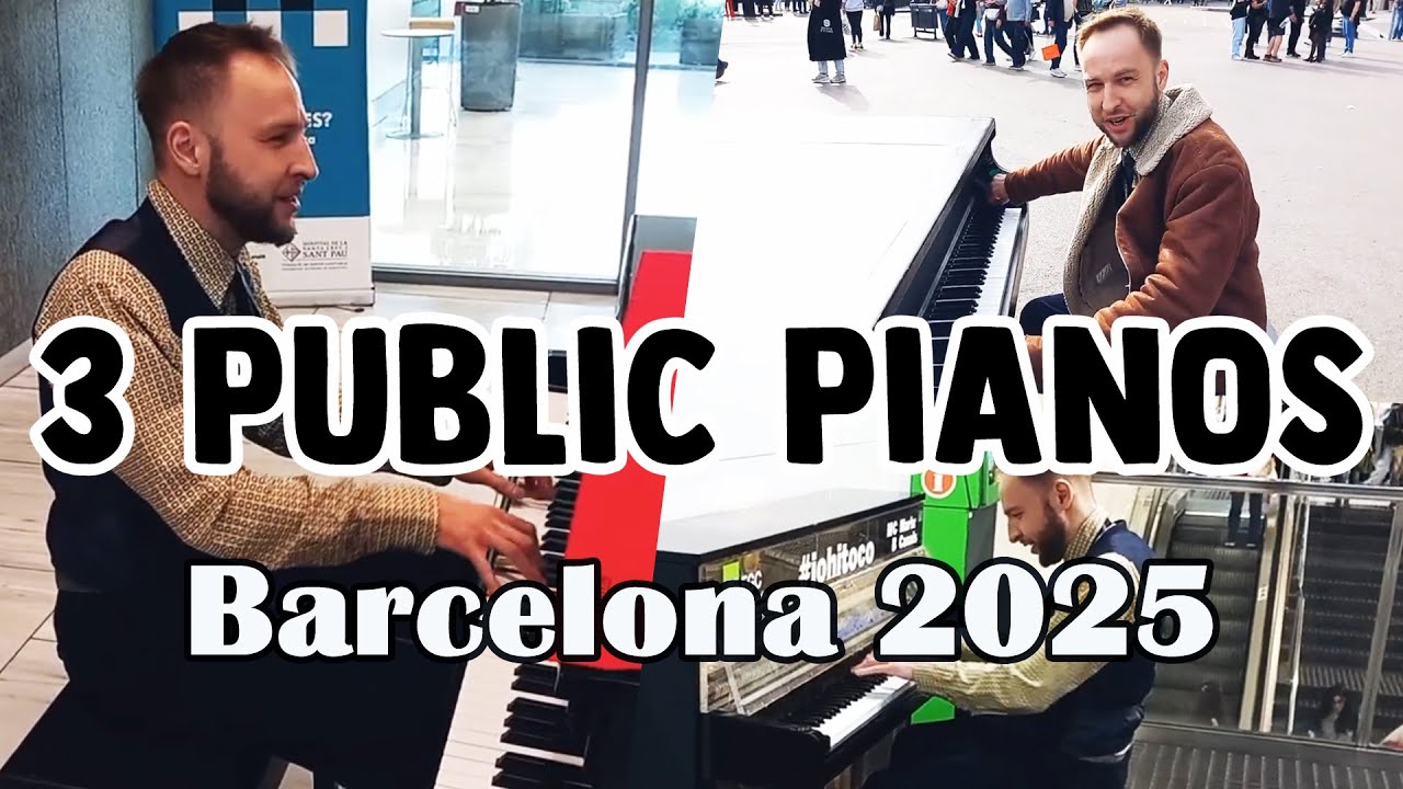 3 PUBLIC PIANOS in Barcelona comparison, 2025