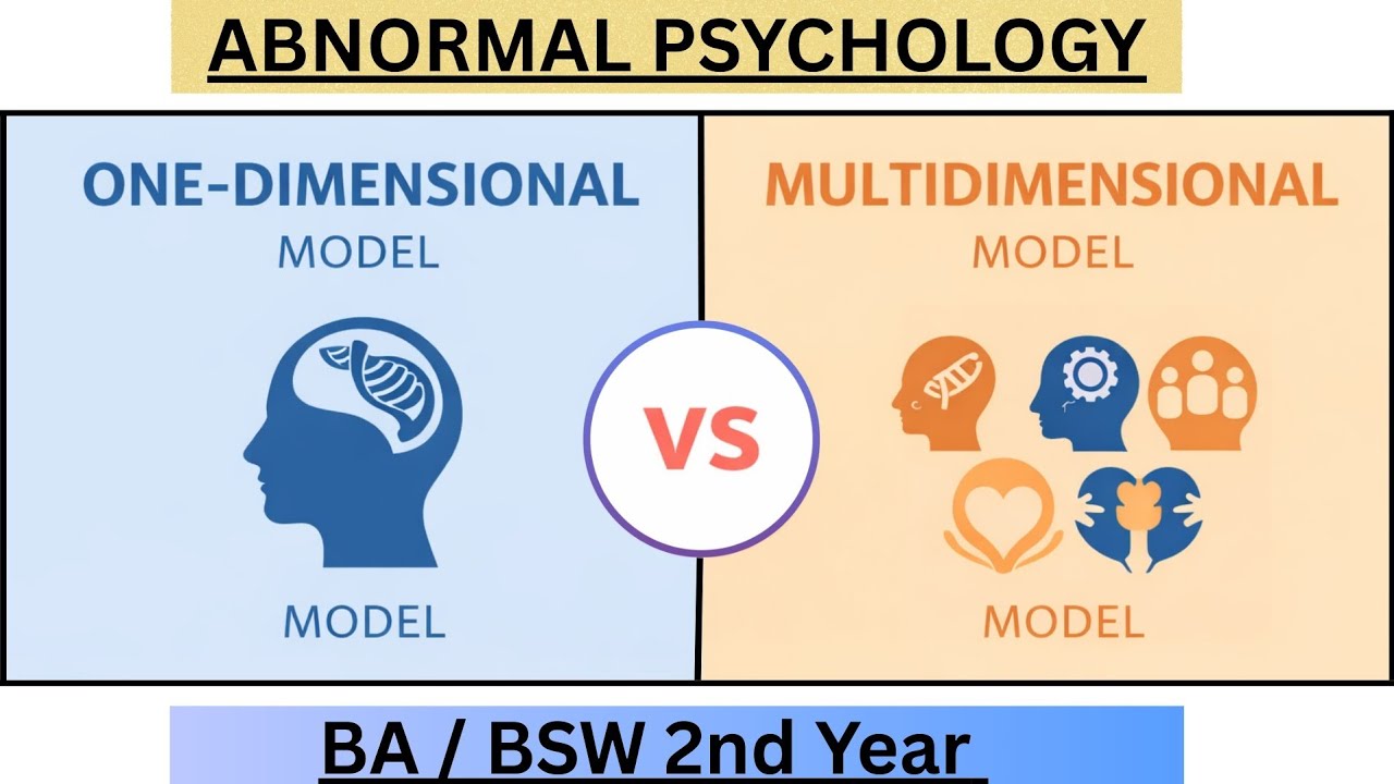 One-Dimensional vs Multidimensional Model | Abnormal Psychology | BA & BSW 2nd Year