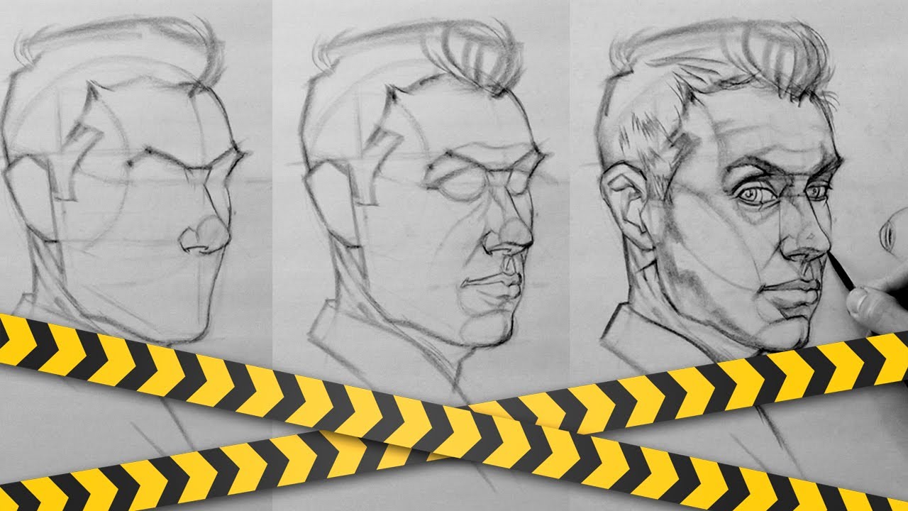 Heavy Head Construction / Portrait Drawing Demo