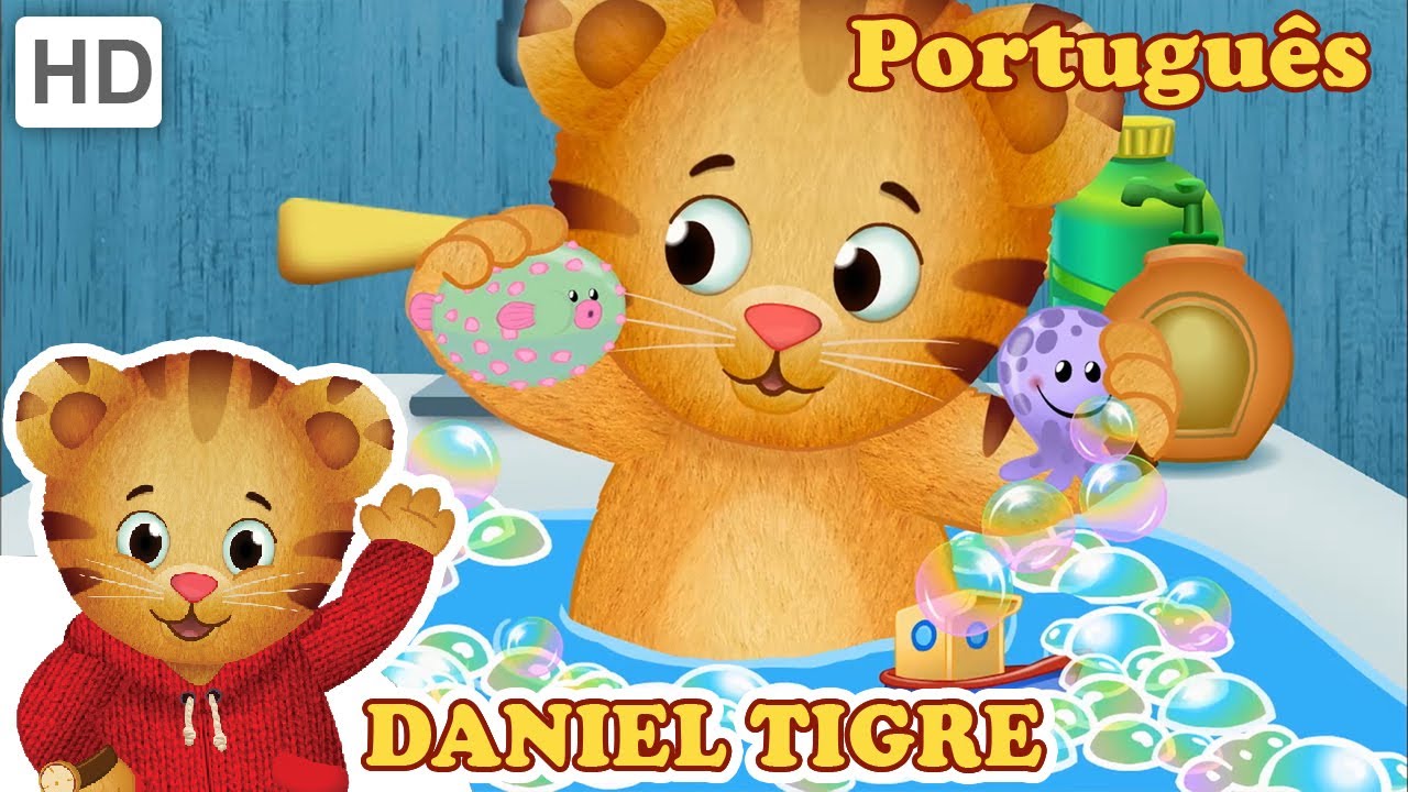 Daniel Tigre em Português 🛁🧼 Aprendendo hábitos saudáveis 🥣🧺 [Episódios completos]