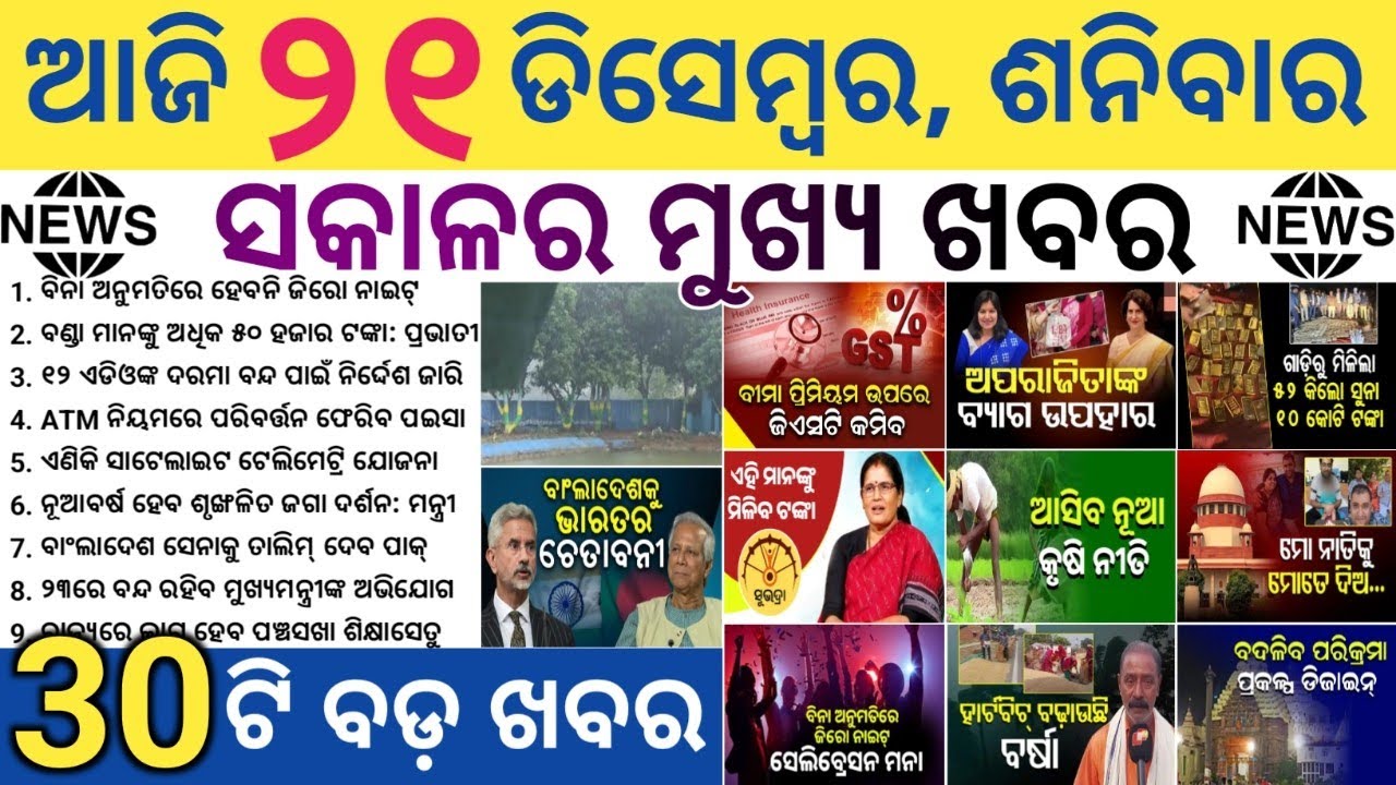 Queue system at Puri Jagannath Temple from New Year / Rainfall Today / Shikhya Setu / Groww Stocks