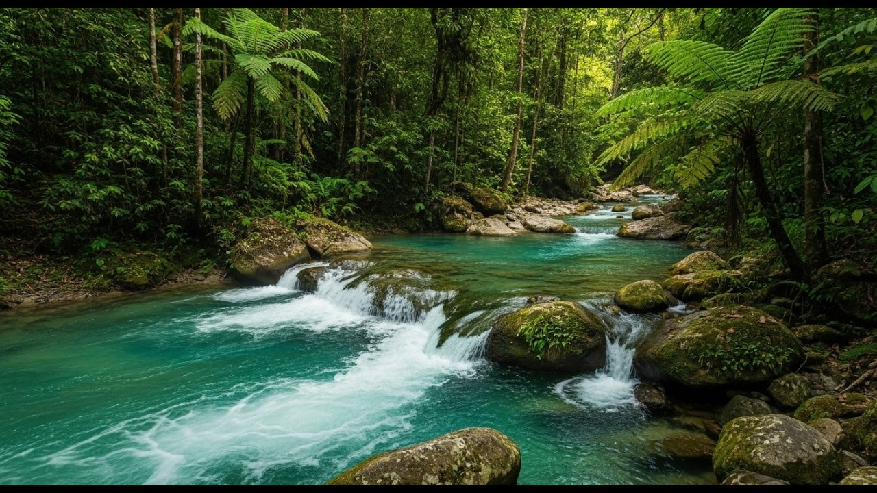 Deep Sleep Instantly – Relaxing Waterfall and River Ambience