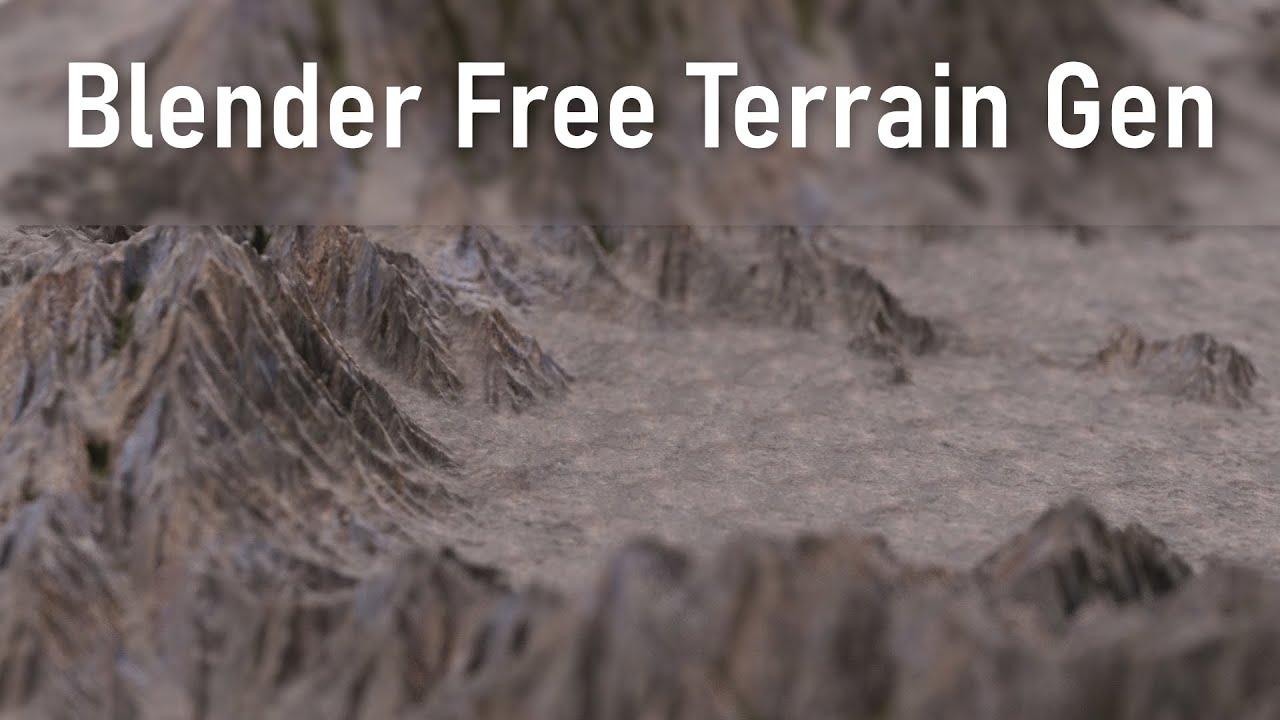 Free Terrain Generation for Blender [Blender 2.8 and Python] | English