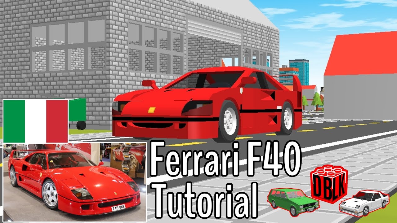Ferrari F40 Tutorial | Draw Bricks