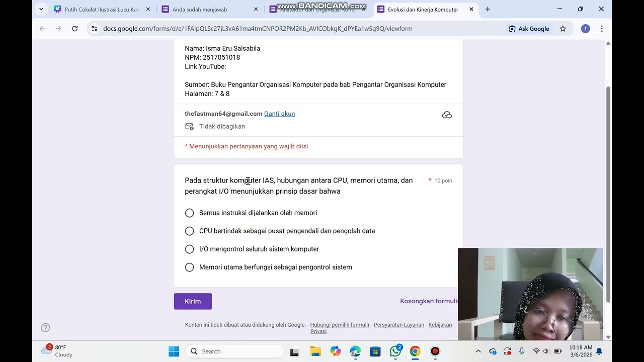PENJELASAN SOAL OAK ISMA ERU SALSABILA 2517051018. EVOLUSI DAN KINERJA KOMPUTER