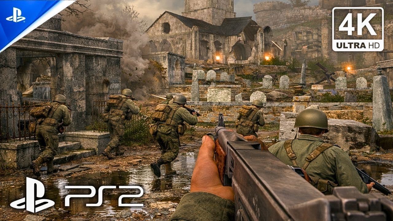 Call of Duty 3 (PS2 4K 60FPS) Saint-Lo Invasion | Realistic ULTRA GRAPHICS Gameplay #1