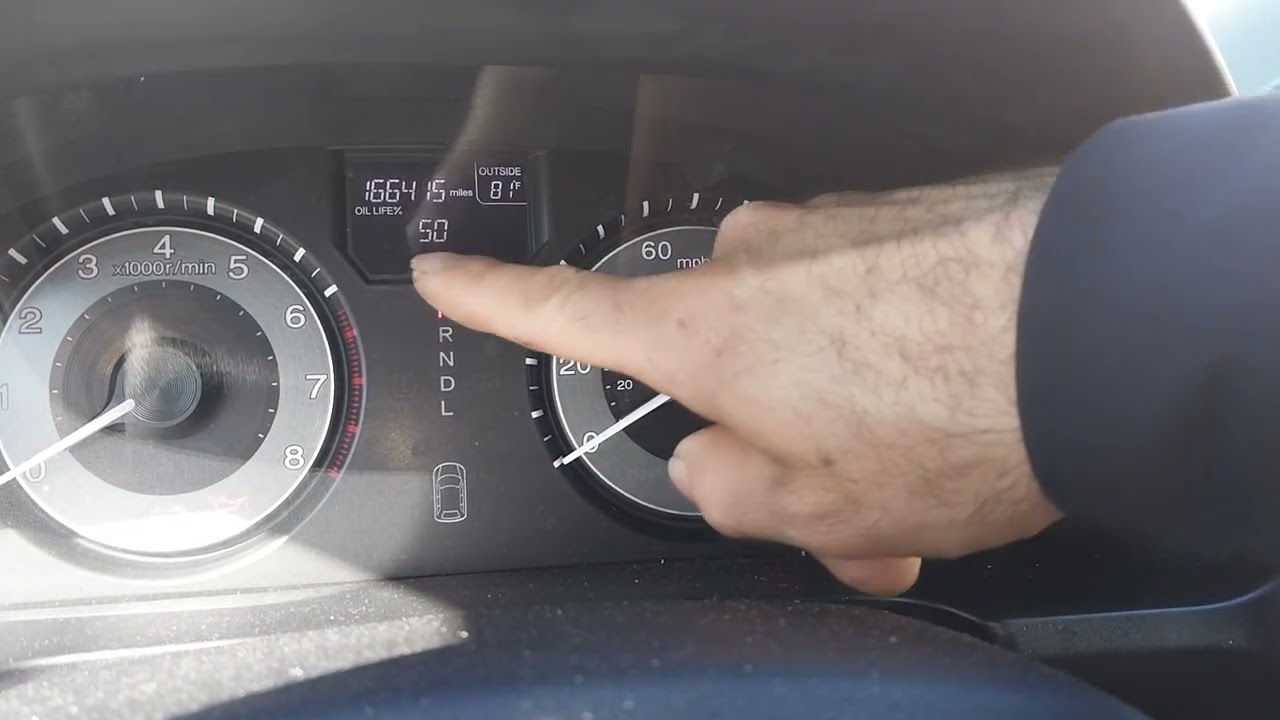 2011 HONDA ODYSSEY - COMO REINICIAR LUZ DEL PORCENTAJE DE ACEITE (OIL LIFE RESET)