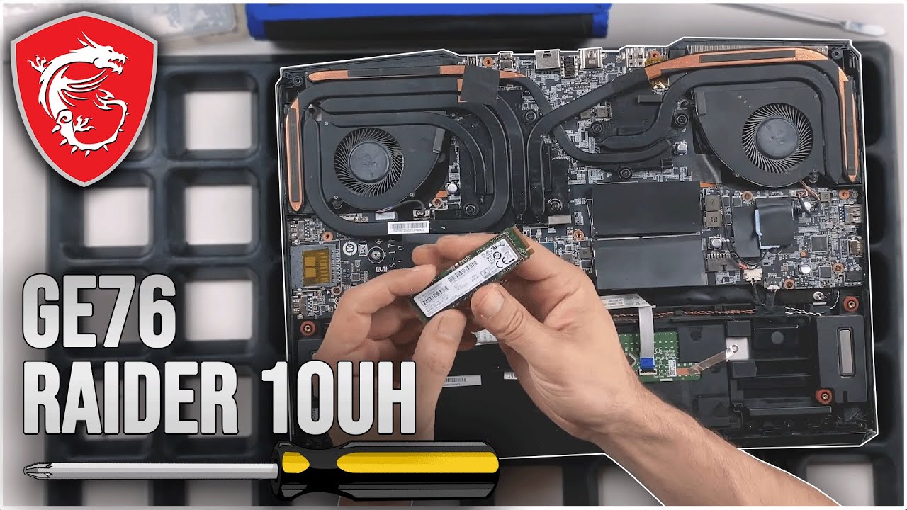 MSI GE76 Raider 10UH von innen - RAM, SSD, Akku, Lüfter wechseln