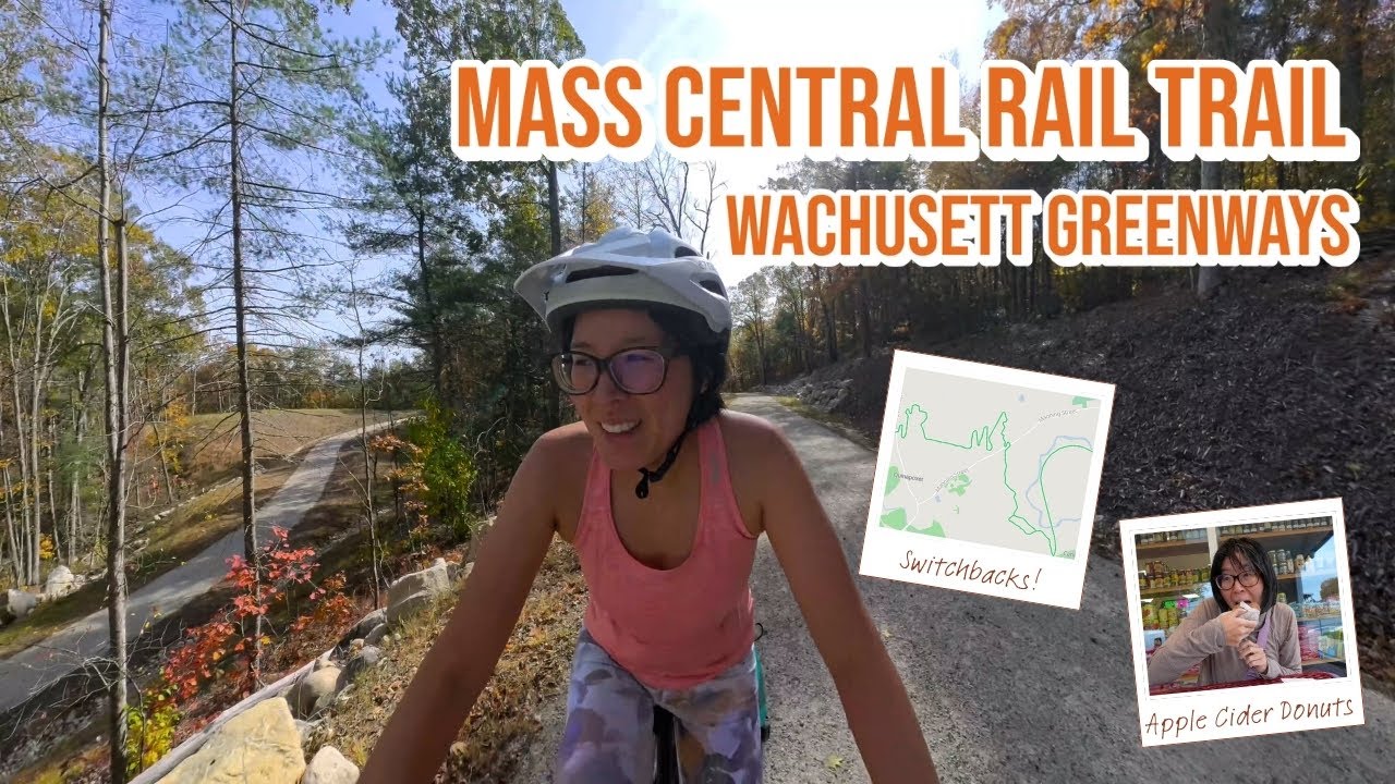 Switchback hills on the Mass Central Rail Trail
