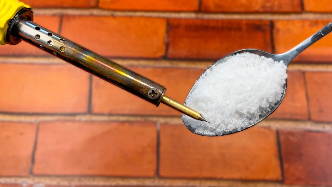 Few people Know this method of Soldering! Add salt to the soldering iron and be amazed!