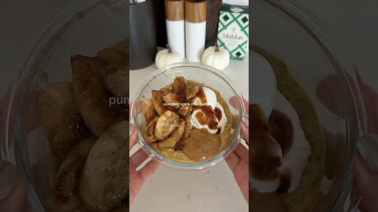 Making a fall version of one of my fall breakfasts🎃🍂 #breakfast #breakfastideas#fall #chiapudding