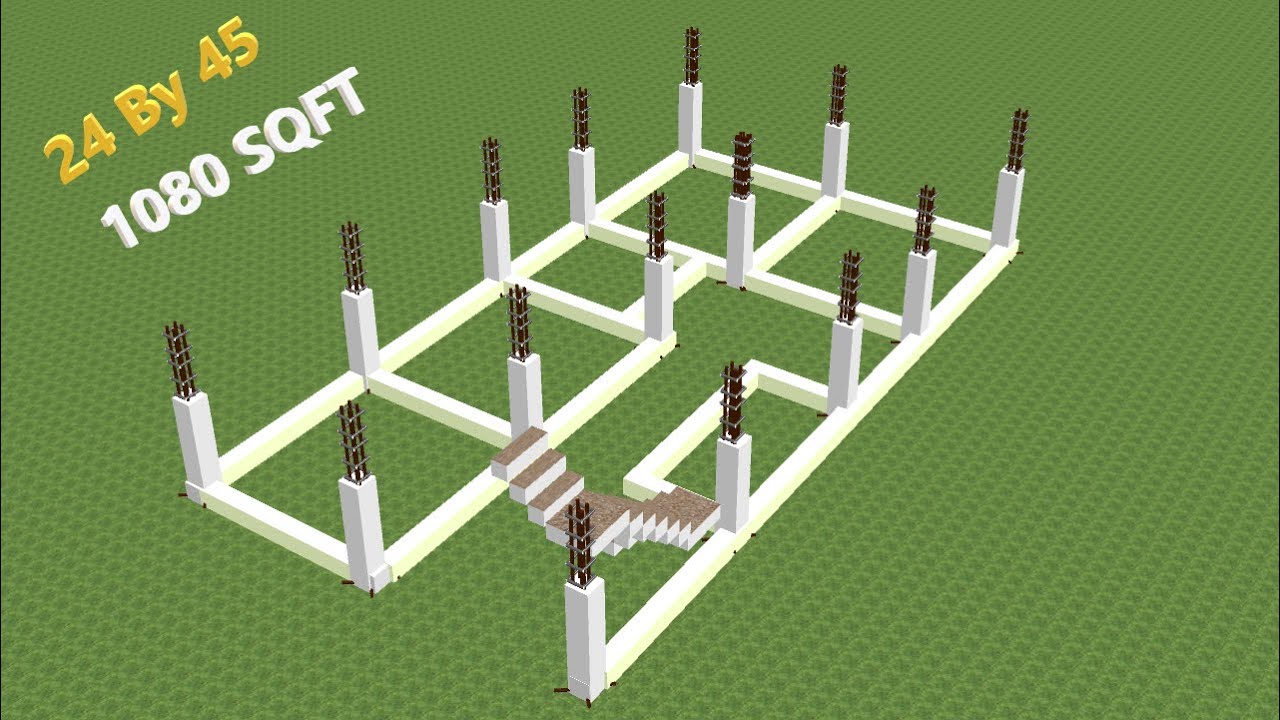 24 x 45 House Design With Car Parking | 24 x 45 House Plan With 3D Design | 1080 SQFT HOUSE PLAN