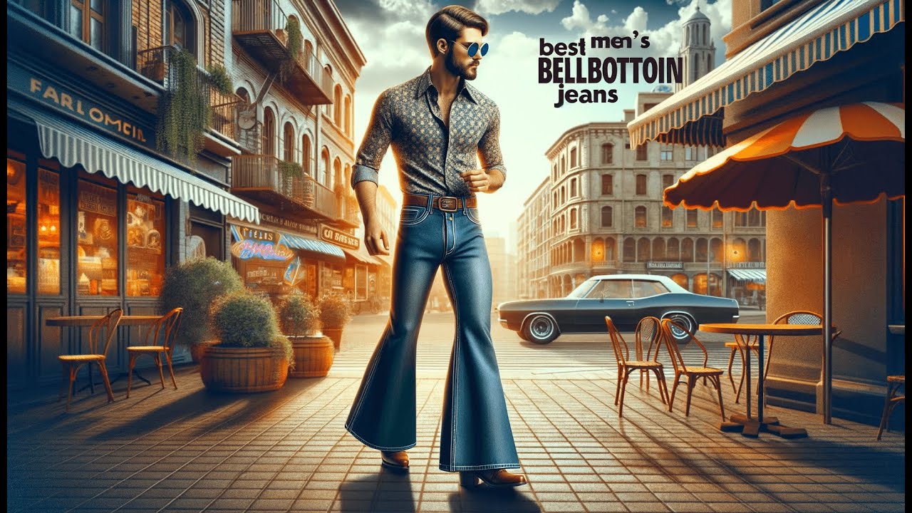 🎸 EVEDESIGN Men's Vintage Bell Bottom Jeans 60s 70s Outfits | Best Mens Bellbottom Jeans 👖