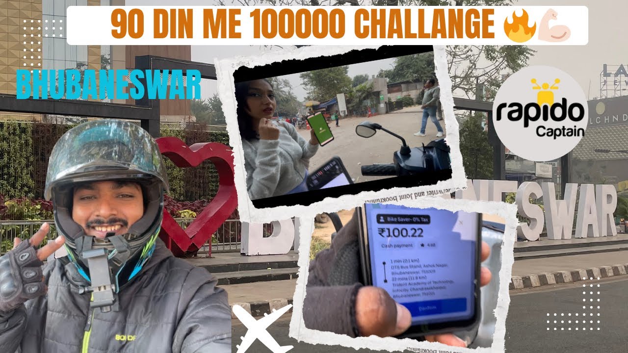 Uber, Rapido Full Time Income || 90 दिन में 1 Lakh Challenges || #day8 