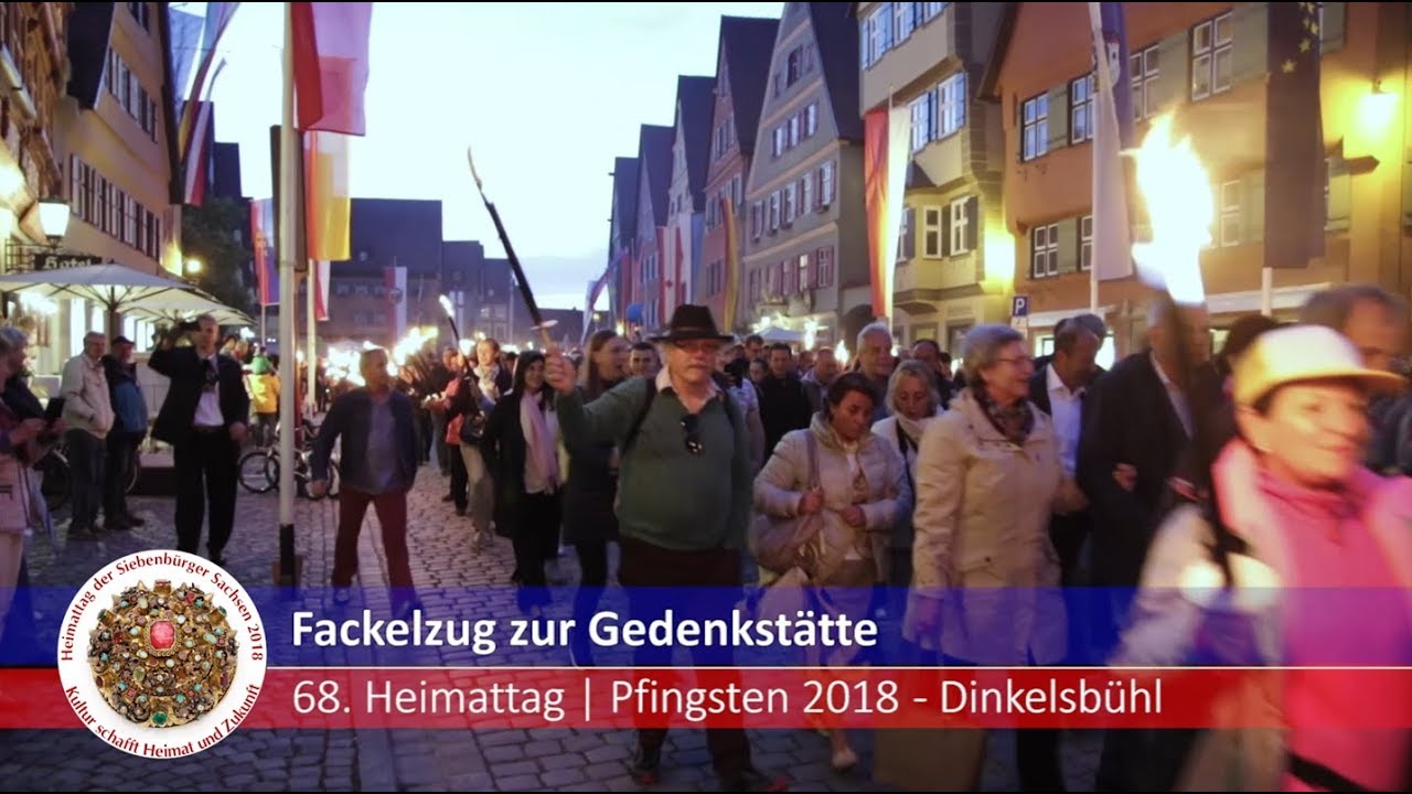 Dinkelsbühl 2018 - Fackelzug, Feierstunde an der Gedenkstätte - Heimattag der Siebenbürger Sachsen