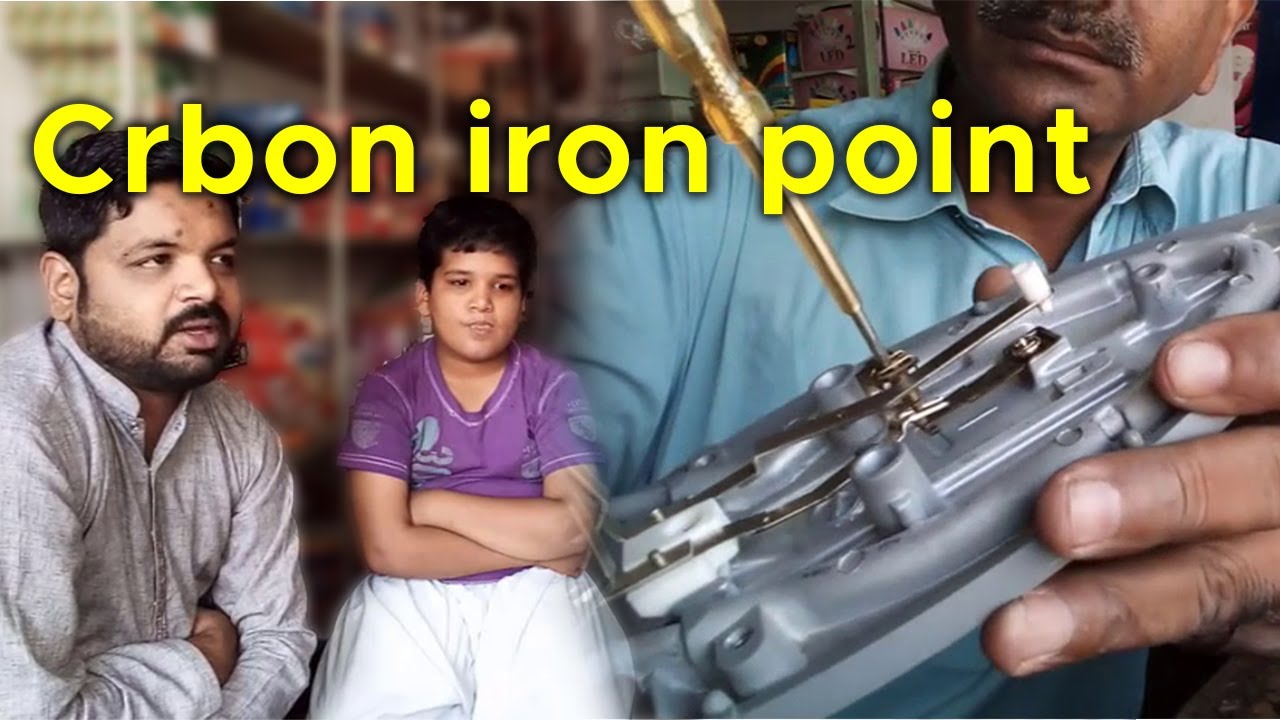 How to repair national iron thermostat point  carbon point polish electrical engineering 41