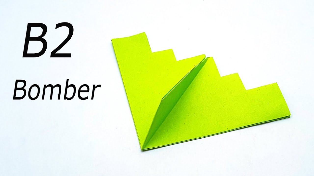 How To Make A Paper Airplane B2 Stealth Bomber | DIY Paper Plane B2 Easy | Easy Origami Tutorial