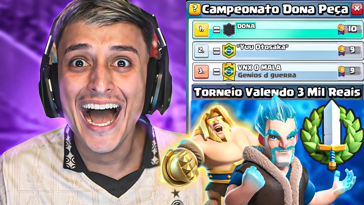 DONA CRIOU UM TORNEIO NO CLASH ROYALE E AMASSOU TODO MUNDO!