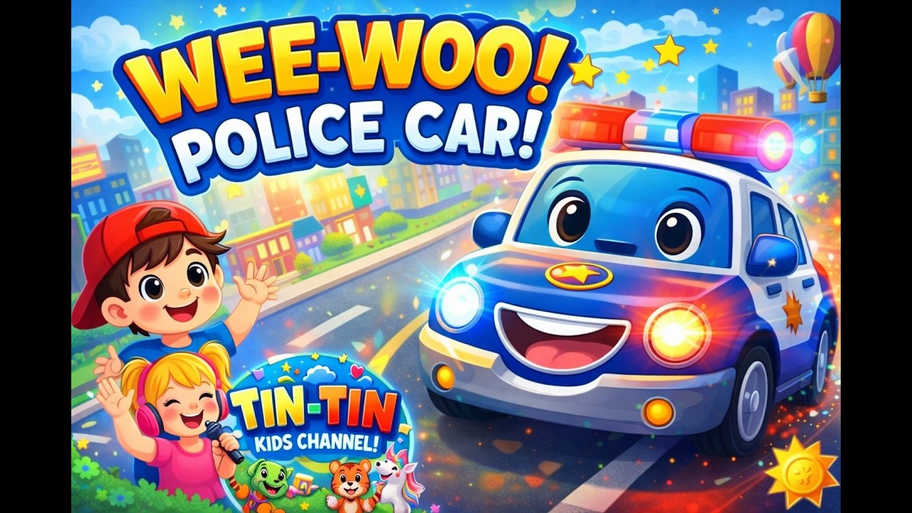 🚓 Wee Woo Police Car Song 🚨 | Kids Songs & Nursery Rhymes for Toddlers | Learn Safety