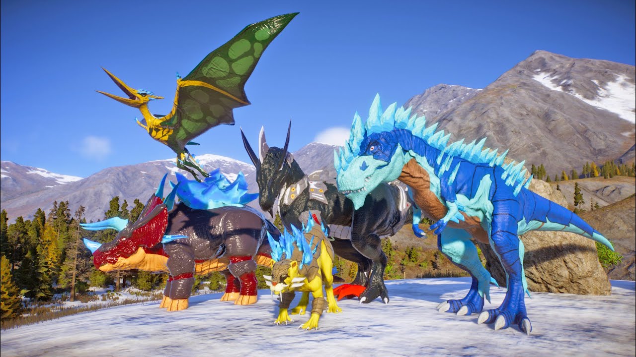 JWE2 Character Mod DINOFROZ Battle and Rampage in Jurassic World Isla Nublar