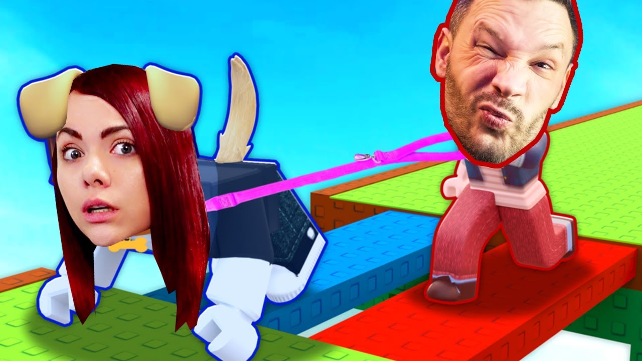 KUTYA LETTEM! 🐶 MEGFLINGATTAK Minket... Kirageltünk! - Dog Walk [2 Player Obby]
