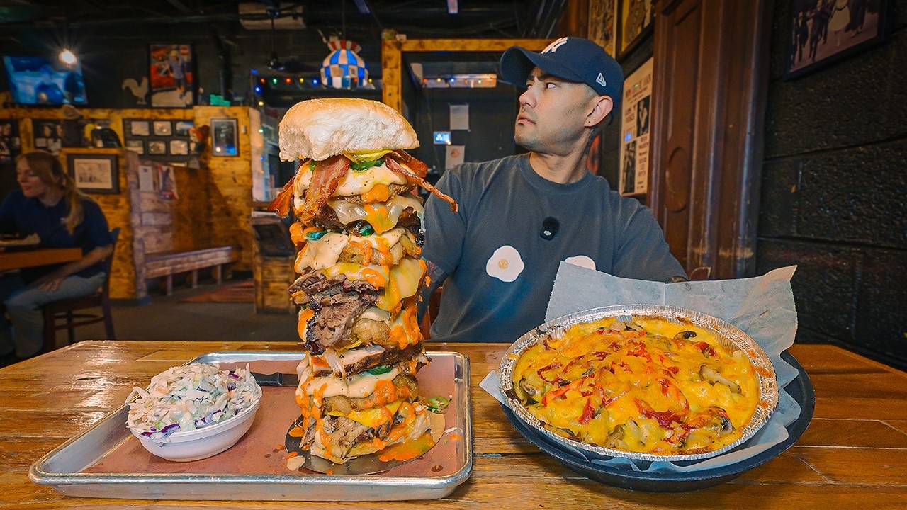 Over 1,000 People Have FAILED This 18-Layer GIANT BBQ Sandwich Challenge!