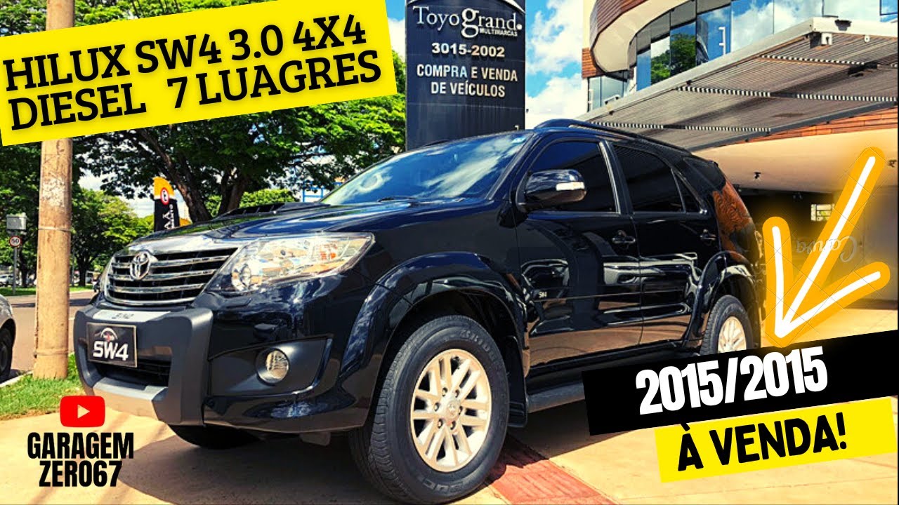 TOYOTA HILUX SW4 3.0 4X4 DIESEL 2015 VERSÃO 7 LUGARES  À VENDA! #hilux4x4