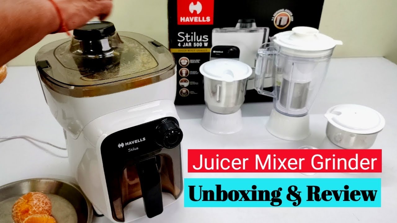 Havells Stilus 500 Watt Juicer Mixer Grinder with 4 Jar | Unboxing And Review In Hindi