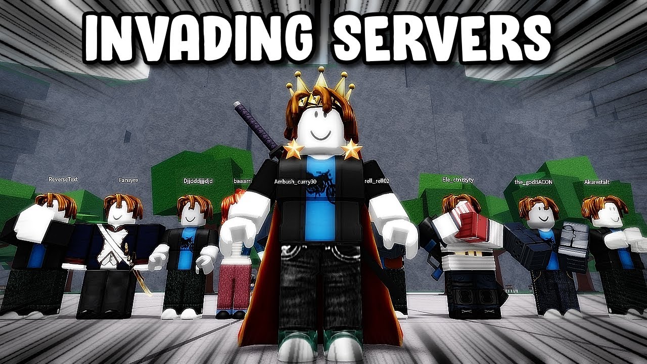 BACON HAIR ARMY RAIDS SERVERS in Roblox The Strongest Battlegrounds