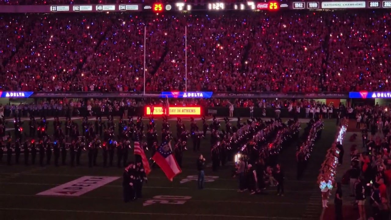 SEC Fan Experience: Texas vs Georgia.  Pregame and National Anthem #itjustmeansmore #secfootball 